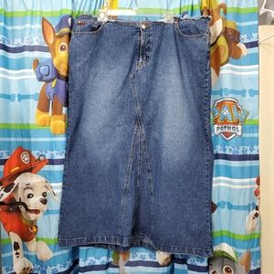 Paris blues womens long denim skirt size 22w